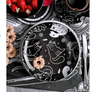 Killstar Catnap Ceramic Dinner Plate